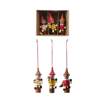 Creative Co-Op - CCO CCO OR - Boxed Set of Wood Woodsman Ornaments, Set of 3