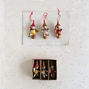Creative Co-Op - CCO CCO OR - Boxed Set of Wood Woodsman Ornaments, Set of 3