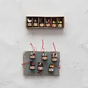 Creative Co-Op - CCO CCO OR - Boxed Set of Wood Holiday Drum Ornaments, Set of 6