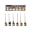 Creative Co-Op - CCO CCO OR - Boxed Set of Wood Holiday Drum Ornaments, Set of 6