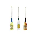 Creative Co-Op - CCO CCO OR - Glass Wine or Champagne Bottle with Glitter Ornament (Assorted Styles)