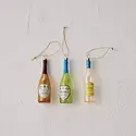 Creative Co-Op - CCO CCO OR - Glass Wine or Champagne Bottle with Glitter Ornament (Assorted Styles)