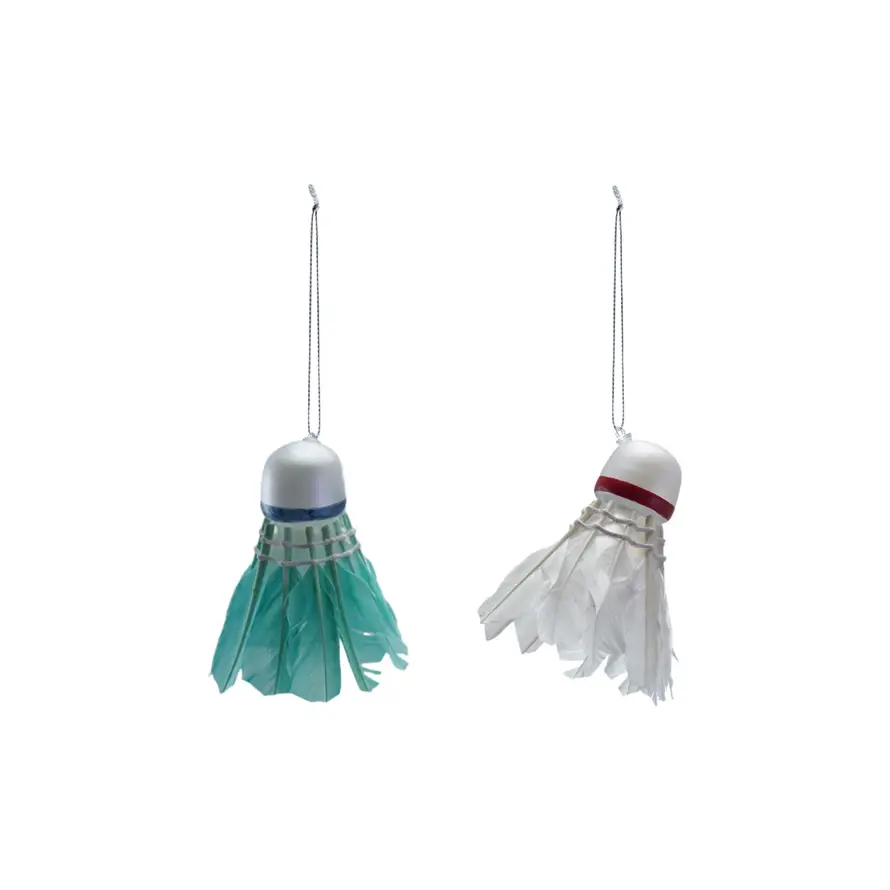 Creative Co-Op - CCO CCO OR - Badminton Birdie Shuttlecock Ornament (Assorted)