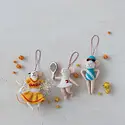 Creative Co-Op - CCO CCO OR - Wool Felt Sporty Mouse Ornament (3 Assorted Styles: Cheer, Racket, Swim)