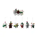 Creative Co-Op - CCO CCO OR - Boxed Set of Roly-Poly Festive Wool Felt Mice Ornaments in Egg Crate, Set of 6