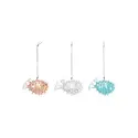 Creative Co-Op - CCO CCO OR - Puffer Fish Resin Ornament (Assorted Colors: Pink, Mint, Clear)