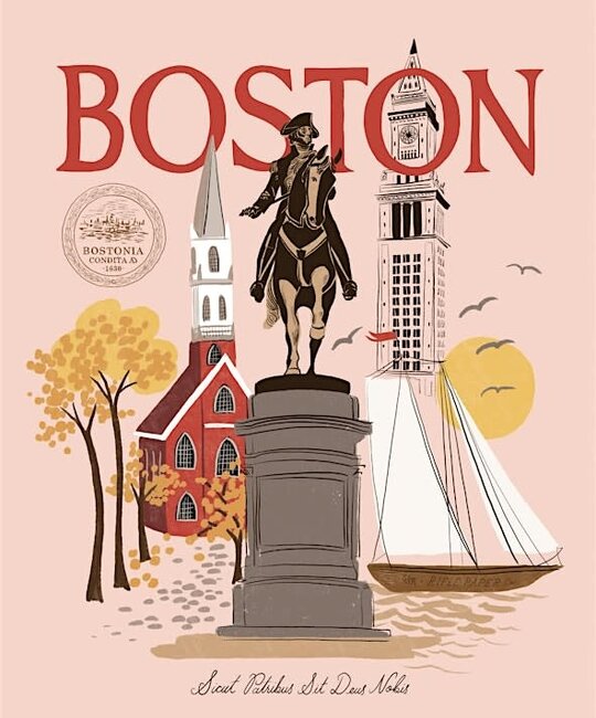 Rifle Paper Co - RP Rifle Paper Co. - Boston Travel Art Print, 8" x 10" ***Pre-Order Now!***
