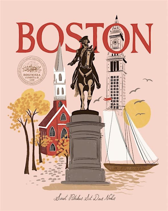 Rifle Paper Co - RP Rifle Paper Co. - Boston Travel Art Print