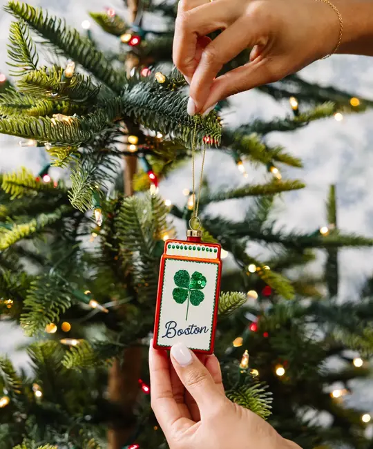 Furbish Studio - FS FS OR - Boston Shamrock Matchbook Ornament