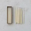 Creative Co-Op - CCO CCO CATA - Ivory Ultra Thin Taper Candle (1/4" Round)  Box Set of 36, Unscented 10" tall
