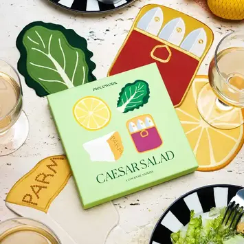 Piecework Puzzles - PIEP PIEP HGKL - Caesar Salad Linen Cocktail Napkin Set of 4