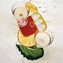 Piecework Puzzles - PIEP PIEP HGKL - Caesar Salad Linen Cocktail Napkin Set of 4
