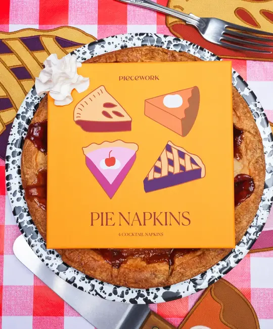 Piecework Puzzles - PIEP PIEP HGKL - Pie Linen Cocktail Napkin Set of 4