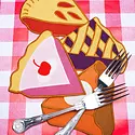Piecework Puzzles - PIEP PIEP HGKL - Pie Linen Cocktail Napkin Set of 4