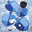 Piecework Puzzles - PIEP PIEP HGKL - Dreidel Linen Cocktail Napkin Set of 4