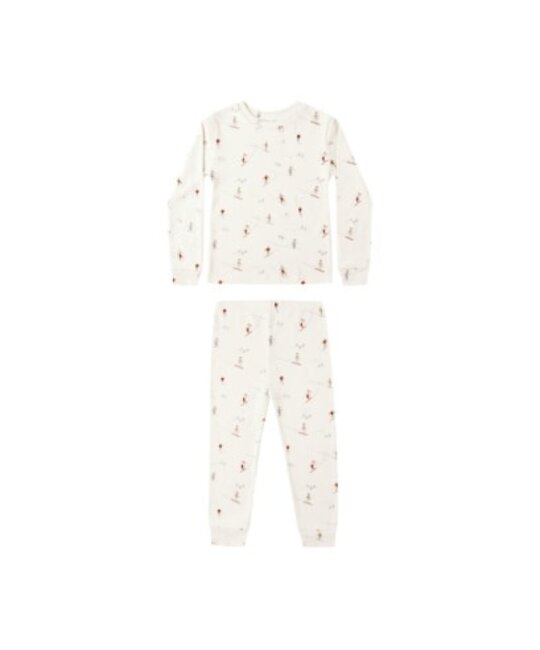 Rylee + Cru - RC RC BKBC - Organic Long Sleeve Pajama Set || Skiers