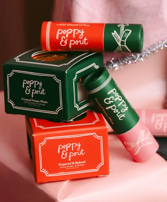 Poppy & Pout - PAP PAP APPR - Frosted Sugar Plum Lip Balm, 2025 Holiday Collection