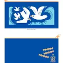 Pier Six Press - P6P P6P BA - Seagulls Canvas Zipper Travel Pouch