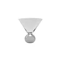 Creative Co-Op - CCO CCO HG - Martini Glass with Silver Ball Stem, 12 oz.