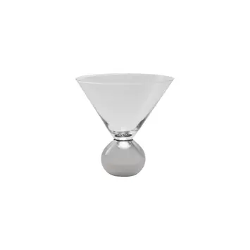 Creative Co-Op - CCO CCO HG - Martini Glass with Silver Ball Stem, 12 oz.