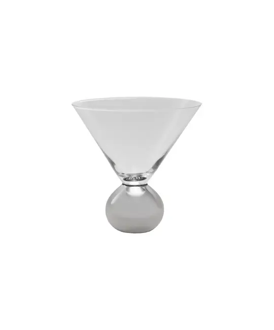 Creative Co-Op - CCO CCO HG - Martini Glass with Silver Ball Stem, 12 oz.