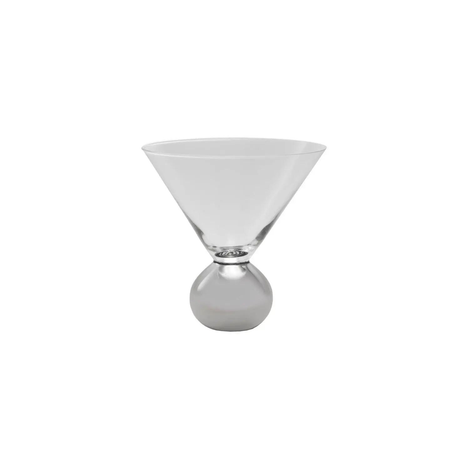 Creative Co-Op - CCO CCO HG - Martini Glass with Silver Ball Stem, 12 oz.