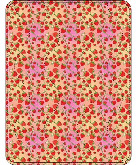 Baggu - BA BA GO - Puffy Picnic Blanket, Strawberry Blossom