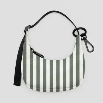 Baggu - BA BA AC - Sage Stripe Crescent Bag Charm