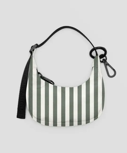 Baggu - BA BA AC - Sage Stripe Crescent Bag Charm