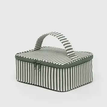 Baggu - BA BA BAG - Small Cosmetic Case, Sage Stripe