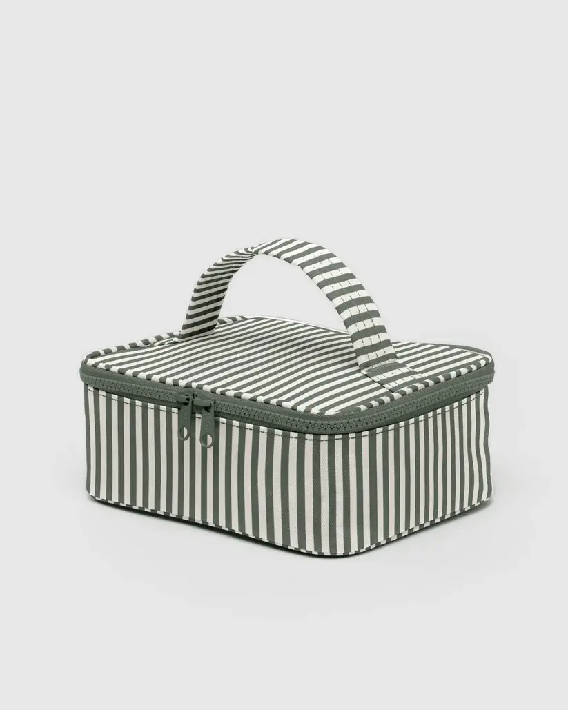 Baggu - BA BA BAG - Small Cosmetic Case, Sage Stripe