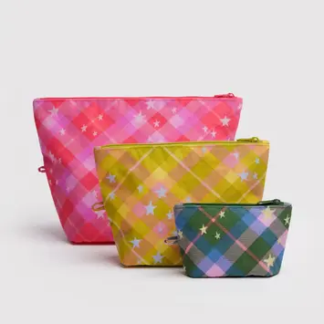 Baggu - BA BA BAG - Go Pouch Set, Star Plaid