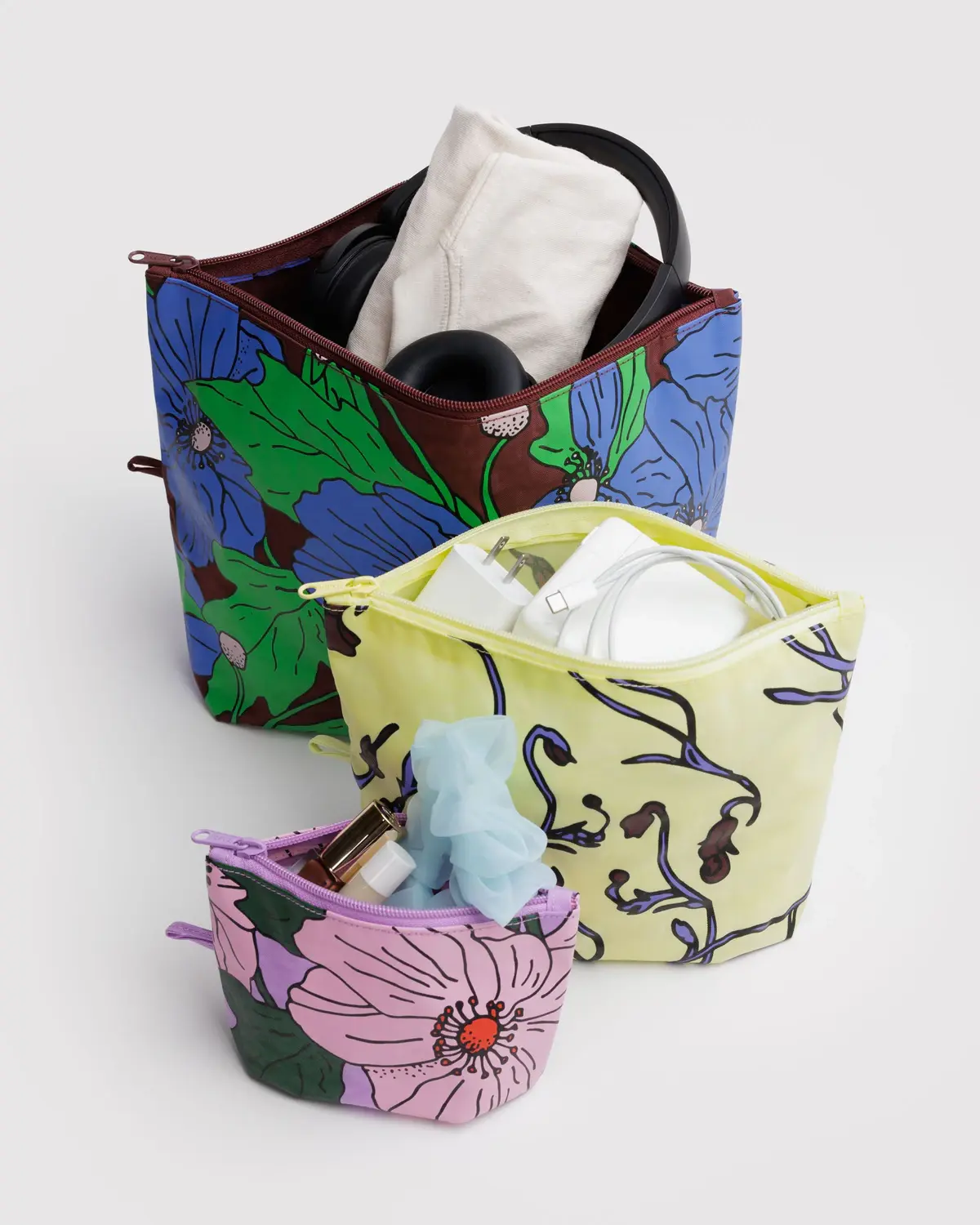 Baggu - BA BA BAG - Go Pouch Set, Poppy Mix