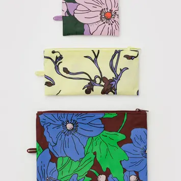 Baggu - BA BA BAG - Flat Pouch Set, Poppy Mix