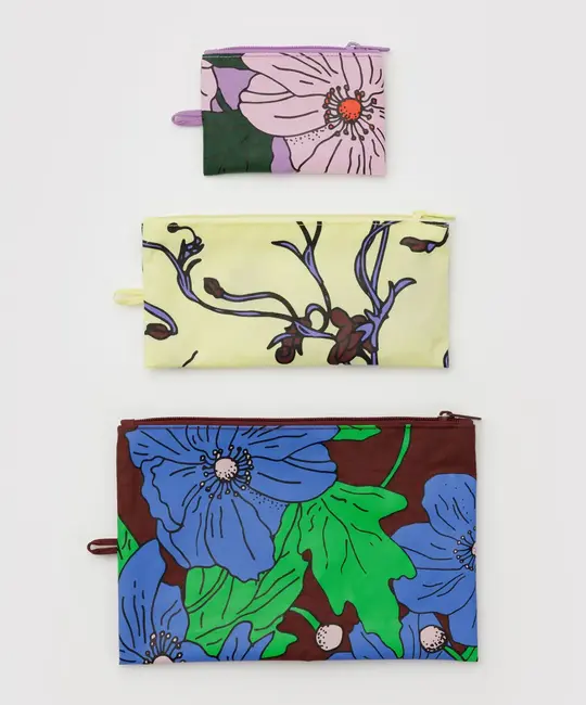 Baggu - BA BA BAG - Flat Pouch Set, Poppy Mix
