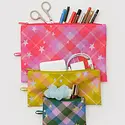 Baggu - BA BA BAG - Flat Pouch Set, Star Plaid