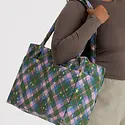 Baggu - BA BA BAG - Small Cloud Carry-On Bag, Green Star Plaid