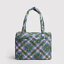 Baggu - BA BA BAG - Small Cloud Carry-On Bag, Green Star Plaid