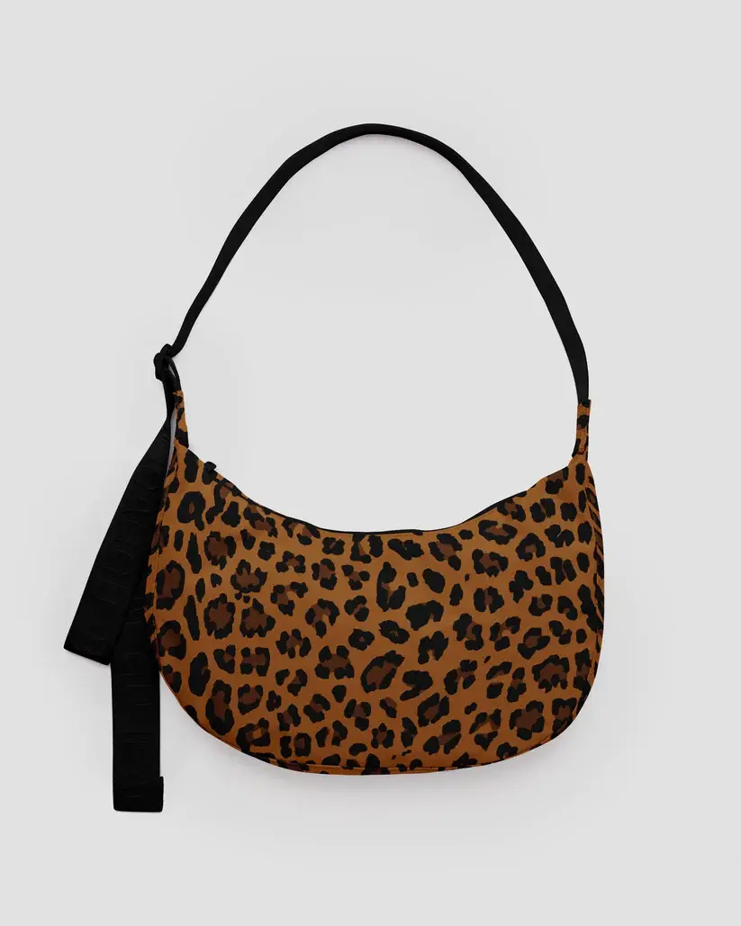 Baggu - BA BA BAG - Medium Nylon Crescent Bag, Leopard