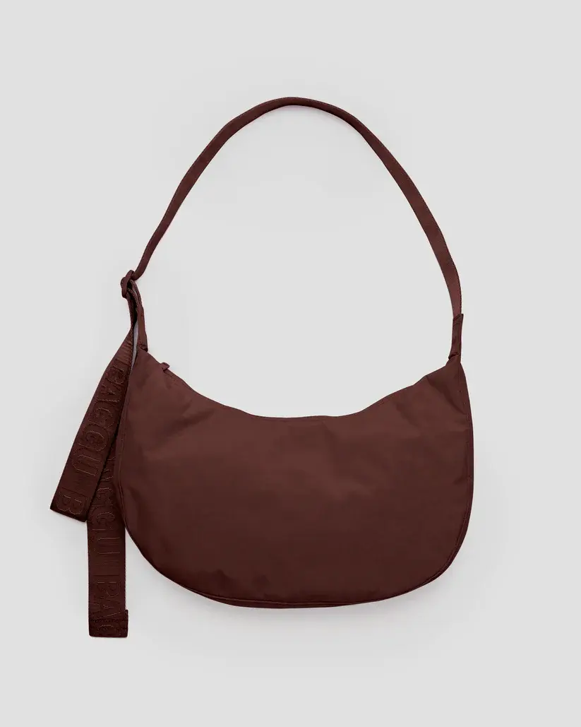 Baggu - BA BA BAG - Medium Nylon Crescent Bag, Mahogany