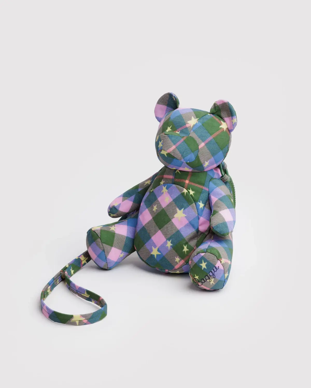 Baggu - BA BA BAG - Bear Bag, Green Star Plaid