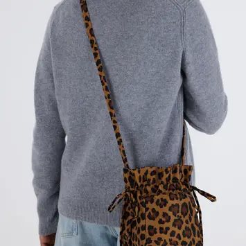Baggu - BA BA BAG - Nylon Drawstring  Bag, Leopard