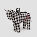 Baggu - BA BA AC - Black & White Gingham Horse Bag Charm