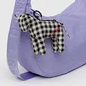 Baggu - BA BA AC - Black & White Gingham Horse Bag Charm