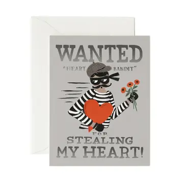 Rifle Paper Co - RP RPGCLO0032 - Heart Bandit Silver Card