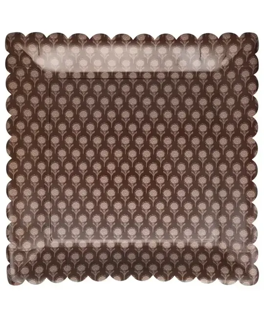 My Minds Eye - MME MME PS - Dark Block Print Floral Square Plates