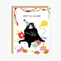 Party of One - POO POOGCBI - Party 'til You Plop Cat Birthday Card