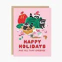 Party of One - POO POO NSHO - Pink Raccoons and All That Garbage Boxed Holiday Note Set