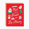Party of One - POO POOGCHO0011 - Eat, Read and Be Merry Holiday Card