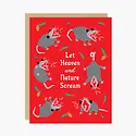 Party of One - POO POOGCHO0012 - Heaven and Nature Scream Opossum Holiday Card